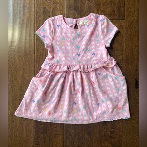Matilda Jane Dream Chaser Paper Hearts Dress Girls Size 2 Pink Summer Dress